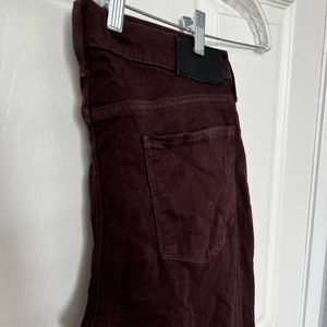 Paige Burgundy Brown Denim